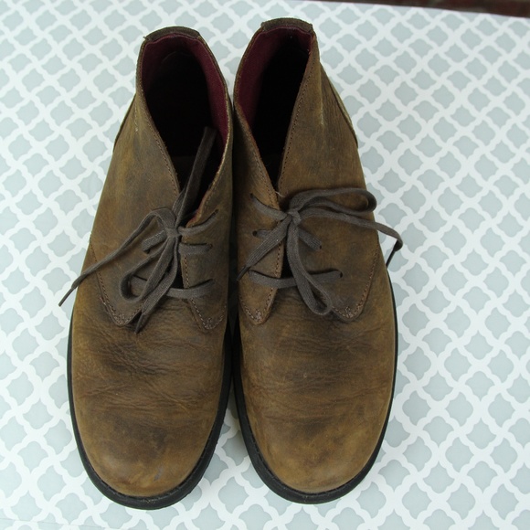 clarks leather lace up ankle boots